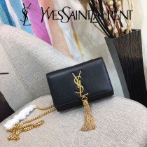 YSL-354120 聖邏蘭新款原版皮魚子醬流蘇斜背包