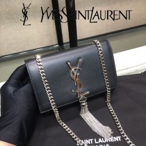 YSL-354121-02  聖邏蘭新款原版皮平紋斜挎小包