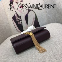 YSL-354120-01  聖邏蘭新款原版皮魚子醬流蘇斜背包