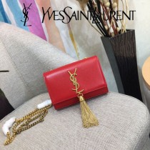 YSL-354120-02  聖邏蘭新款原版皮魚子醬流蘇斜背包