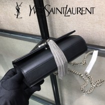 YSL-354121-02  聖邏蘭新款原版皮平紋斜挎小包