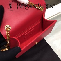 YSL-354121-01  聖邏蘭新款原版皮平紋斜挎小包