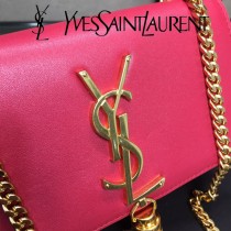 YSL-354121-04  聖邏蘭新款原版皮平紋斜挎小包