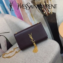 YSL-354119-01 聖邏蘭新款原版皮魚子醬流蘇斜背包