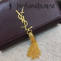 YSL-354119-01 聖邏蘭新款原版皮魚子醬流蘇斜背包