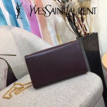 YSL-354119-01 聖邏蘭新款原版皮魚子醬流蘇斜背包