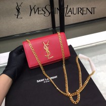 YSL-354121-01  聖邏蘭新款原版皮平紋斜挎小包