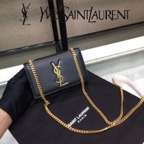 YSL-354121  聖邏蘭新款原版皮平紋斜挎小包