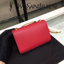 YSL-354121-01  聖邏蘭新款原版皮平紋斜挎小包