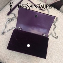 YSL-354122-02  聖邏蘭新款原版皮天鵝絨款斜背包
