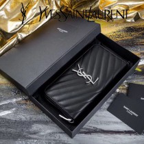 YSL-358094-01 原版皮 新款  拉璉款爆款 錢包