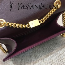YSL-354121-06  聖邏蘭新款原版皮平紋斜挎小包