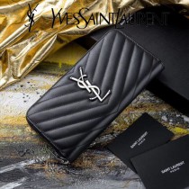 YSL-358094-01 原版皮 新款  拉璉款爆款 錢包