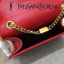 YSL-354121-07  聖邏蘭新款原版皮平紋斜挎小包