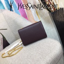 YSL-354121-06  聖邏蘭新款原版皮平紋斜挎小包