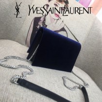 YSL-354122-01  聖邏蘭新款原版皮天鵝絨款斜背包