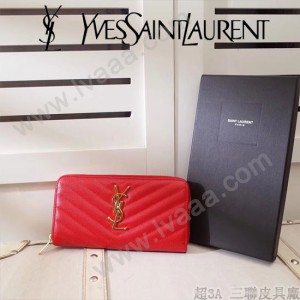 YSL-358094-07 原版皮 新款  拉璉款爆款 錢包