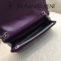 YSL-354122-02  聖邏蘭新款原版皮天鵝絨款斜背包