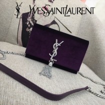 YSL-354122-02  聖邏蘭新款原版皮天鵝絨款斜背包