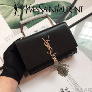 YSL-377628  聖邏蘭新款原版皮魚子醬流蘇斜背包