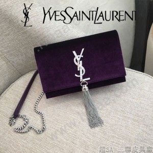 YSL-354122-02  聖邏蘭新款原版皮天鵝絨款斜背包