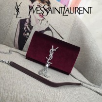 YSL-354122-03  聖邏蘭新款原版皮天鵝絨款斜背包