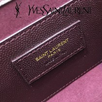 YSL-354121-06  聖邏蘭新款原版皮平紋斜挎小包