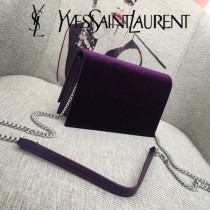 YSL-354122-02  聖邏蘭新款原版皮天鵝絨款斜背包