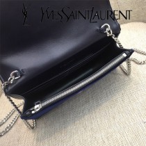YSL-354122-01  聖邏蘭新款原版皮天鵝絨款斜背包