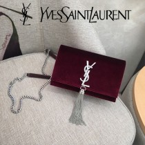 YSL-354122-03  聖邏蘭新款原版皮天鵝絨款斜背包