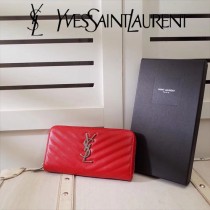 YSL-358094-06 原版皮 新款  拉璉款爆款 錢包