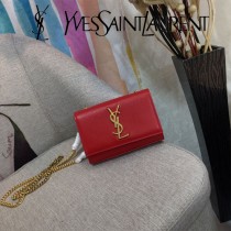 YSL-354121-07  聖邏蘭新款原版皮平紋斜挎小包