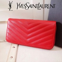 YSL-358094-07 原版皮 新款  拉璉款爆款 錢包