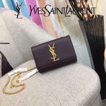 YSL-354121-06  聖邏蘭新款原版皮平紋斜挎小包