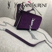 YSL-354122-02  聖邏蘭新款原版皮天鵝絨款斜背包