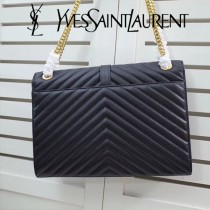 YSL原版皮新款342023經典款  V紋魚子醬牛皮