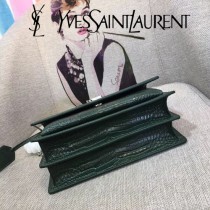 YSL-441971-02  聖邏蘭新款原版皮鱷魚紋斜背包