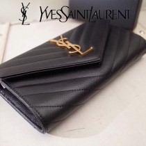 YSL原版皮新款437469-05 魚子醬聖羅蘭新款錢包