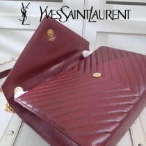 YSL原版皮新款342023經典款  V紋魚子醬牛皮