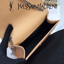 YSL-377830-02  聖邏蘭新款原版皮平紋流蘇斜挎包