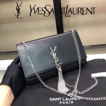 YSL-377830  聖邏蘭新款原版皮平紋流蘇斜挎包