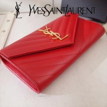 YSL原版皮新款437469-04 魚子醬聖羅蘭新款錢包