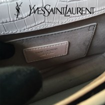 YSL-441971-07  聖邏蘭新款原版皮鱷魚紋斜背包