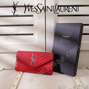 YSL原版皮新款437469-02 魚子醬聖羅蘭新款錢包