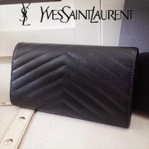 YSL原版皮新款437469-05 魚子醬聖羅蘭新款錢包