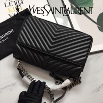 YSL-392738-01  聖邏蘭新款原版皮百搭大號郵差包