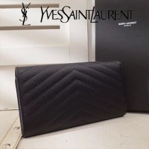 YSL原版皮新款437469-01 魚子醬聖羅蘭新款錢包