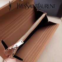 YSL原版皮新款437469-06 魚子醬聖羅蘭新款錢包