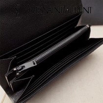 YSL原版皮新款437469-01 魚子醬聖羅蘭新款錢包