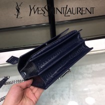 YSL-441971-03  聖邏蘭新款原版皮鱷魚紋斜背包